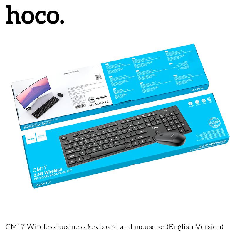 Hoco GM17 Wireless business keyboard and mouse set(English Version)