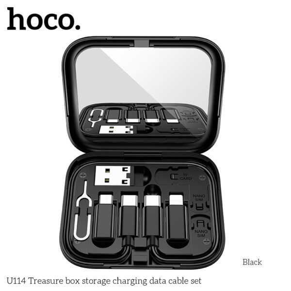 Hoco U114 Treasure box storage charging data cable set