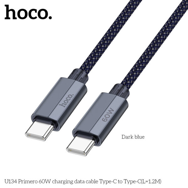 Hoco U134 Primero 60W charging data cable Type-C to Type-C(L=1.2M)