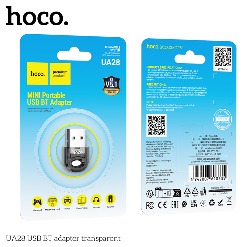 Hoco UA28 USB BT adapter - Image 2