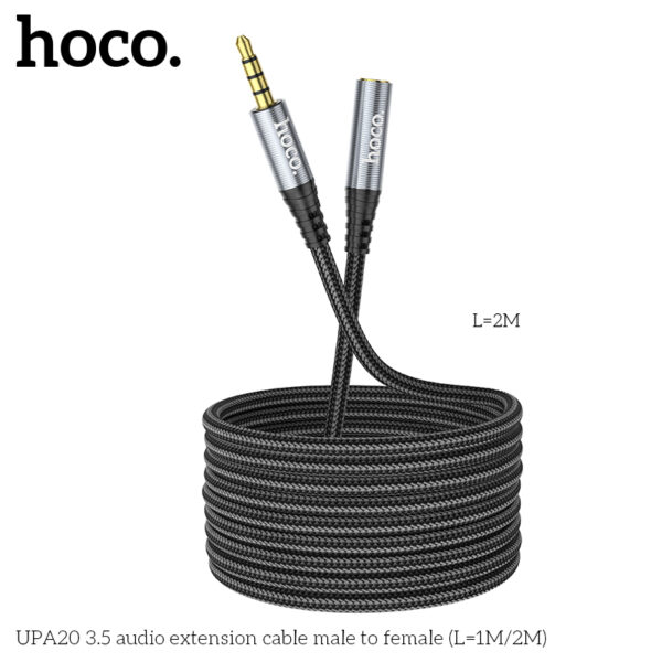 Hoco UPA20 3.5 audio extension cable male to female(L=2M) - Image 3