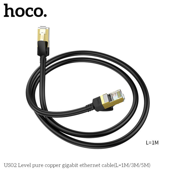 Hoco US02 Level pure copper gigabit ethernet cable(L=1M) - Image 3