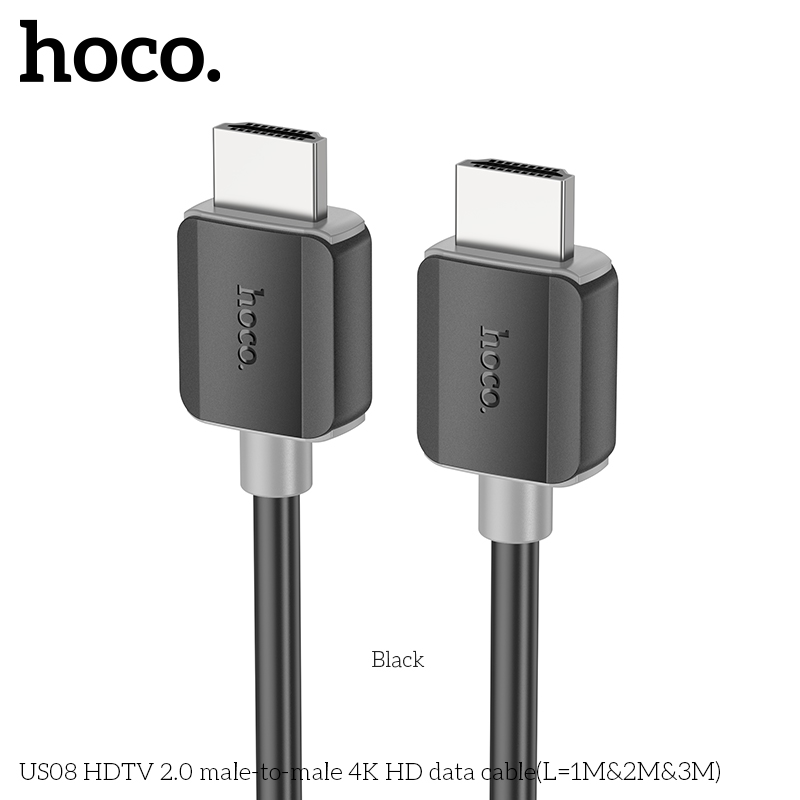 Hoco US08 HDTV 2.0 male-to-male 4K HD data cable(L=1M)