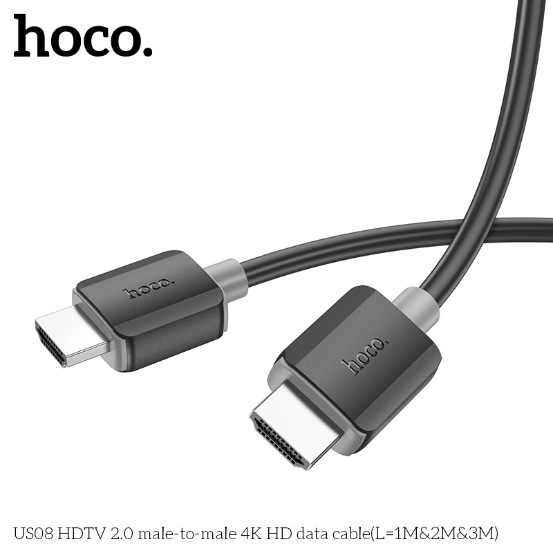 Hoco US08 HDTV 2.0 male-to-male 4K HD data cable(L=3M)
