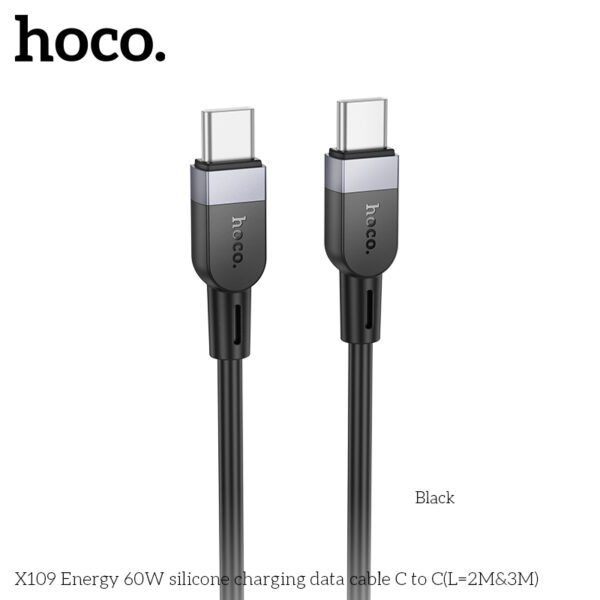 Hoco X109 Energy 60W silicone charging data cable C to C(L=2M)