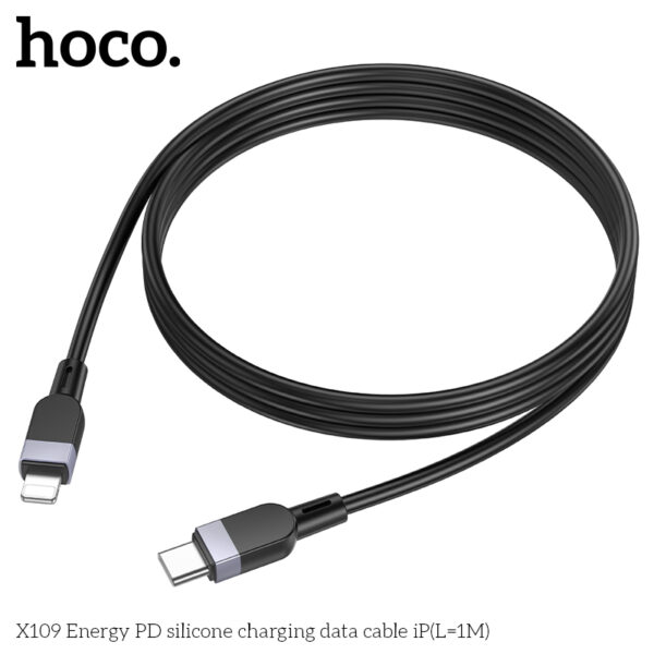 Hoco X109 Energy PD silicone charging data cable iP(L=1M) - Image 3