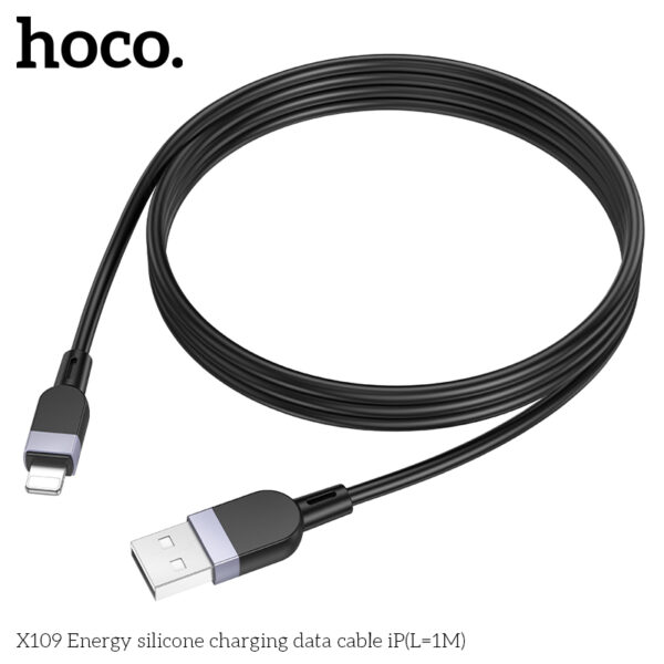 Hoco X109 Energy silicone charging data cable iP(L=1M) - Image 3