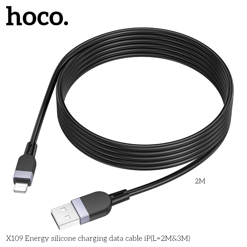 Hoco X109 Energy silicone charging data cable iP(L=2M) - Image 3