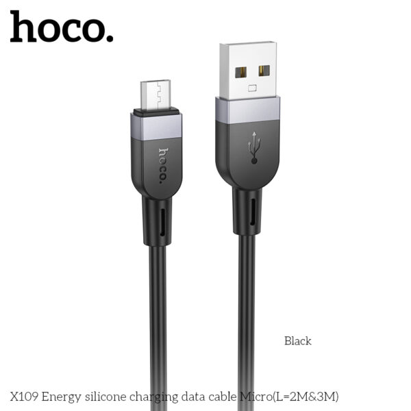 Hoco X109 Energy silicone charging data cable Micro(L=2M)