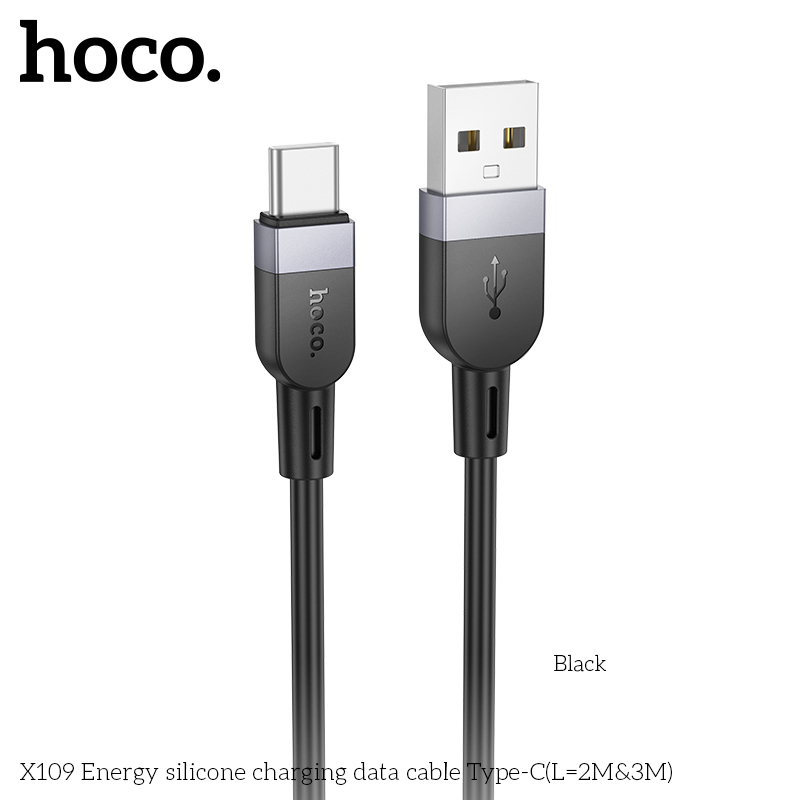 Hoco X109 Energy silicone charging data cable Type-C(L=2M)