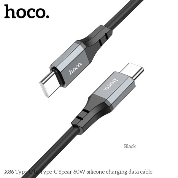 Hoco X86 Type-C to Type-C Spear 60W silicone charging data cable