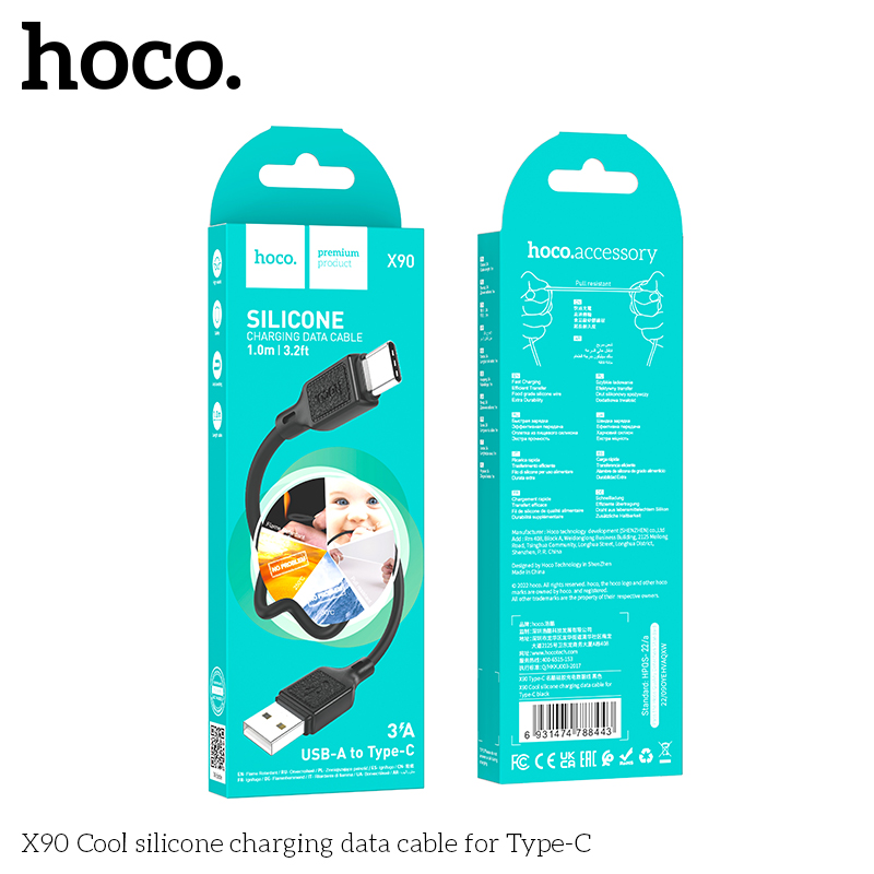 Hoco X90 Cool silicone charging data cable for Type-C - Image 2
