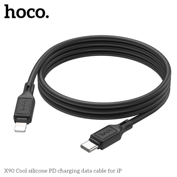 Hoco X90 Cool silicone PD charging data cable for iP - Image 3
