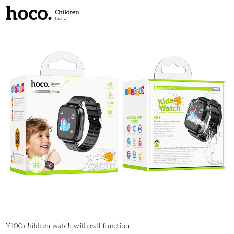 Hoco Y100 Black children watch with call function - Image 2