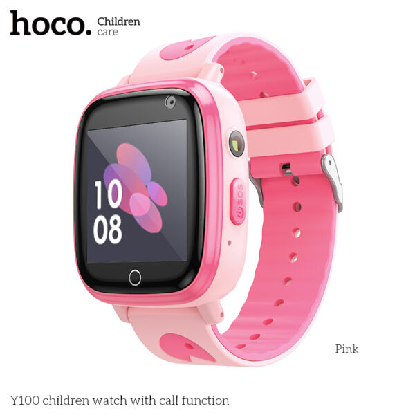 Hoco Y100 Pink children watch with call function