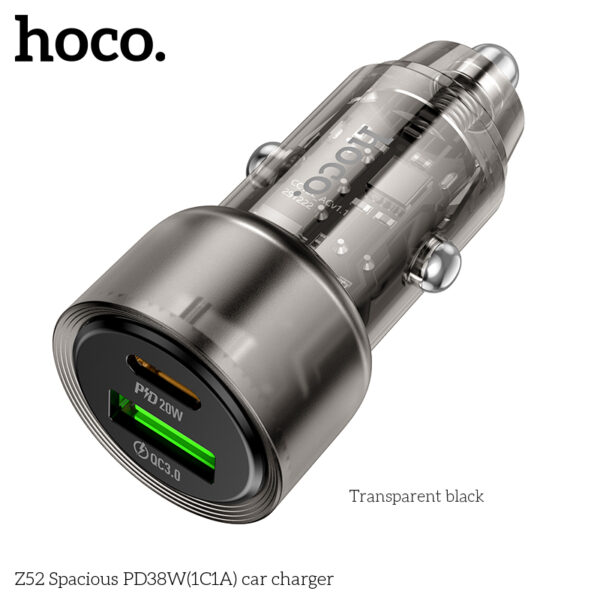 Hoco Z52 Spacious PD38W(1C1A) car charger