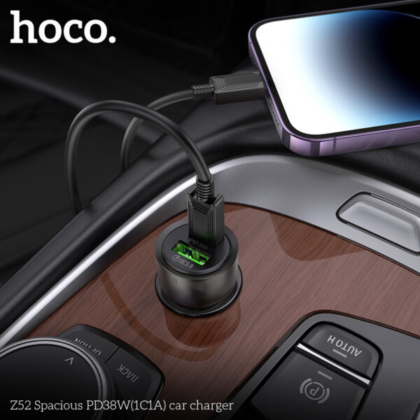 Hoco Z52 Spacious PD38W(1C1A) car charger - Image 4