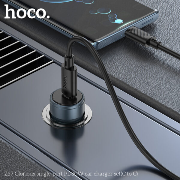 Hoco Z57 Glorious single-port PD30W car charger - Image 2