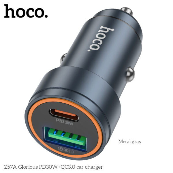Hoco Z57A Glorious PD30W+QC3.0 car charger