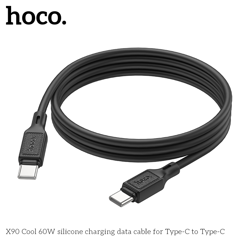 Hoco X90 Cool 60W silicone charging data cable for Type-C to Type-C