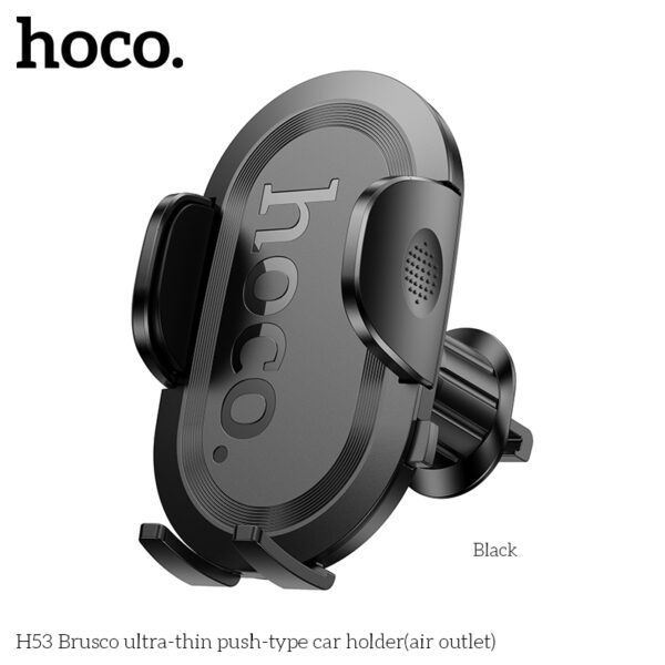 Hoco H53 Brusco ultra-thin push-type car holder(air outlet) - Image 3