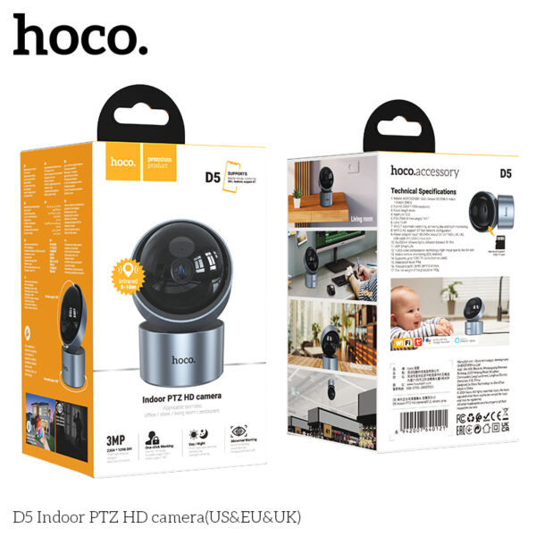 Hoco D5 Indoor PTZ HD camera(EU) - Image 5