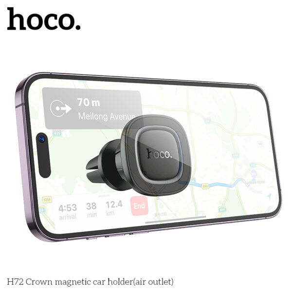 Hoco H72 Crown magnetic car holder(air outlet) - Image 3