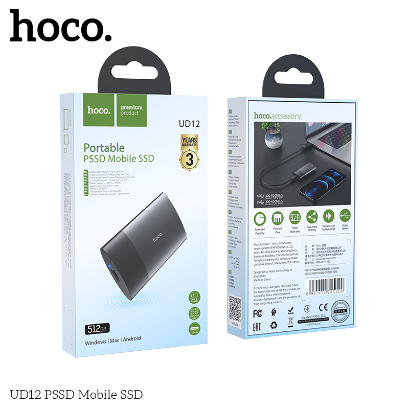 Hoco UD12 PSSD Mobile SSD(512GB) - Image 2