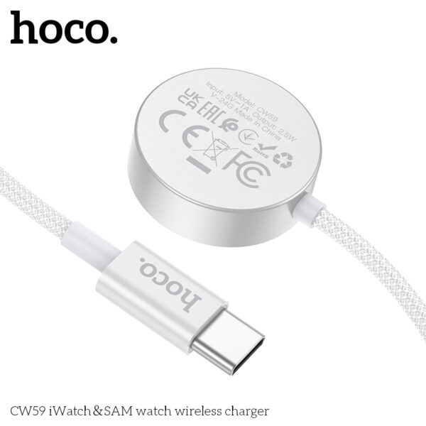 Hoco CW59 iWatch&SAM watch wireless charger — изображение 3