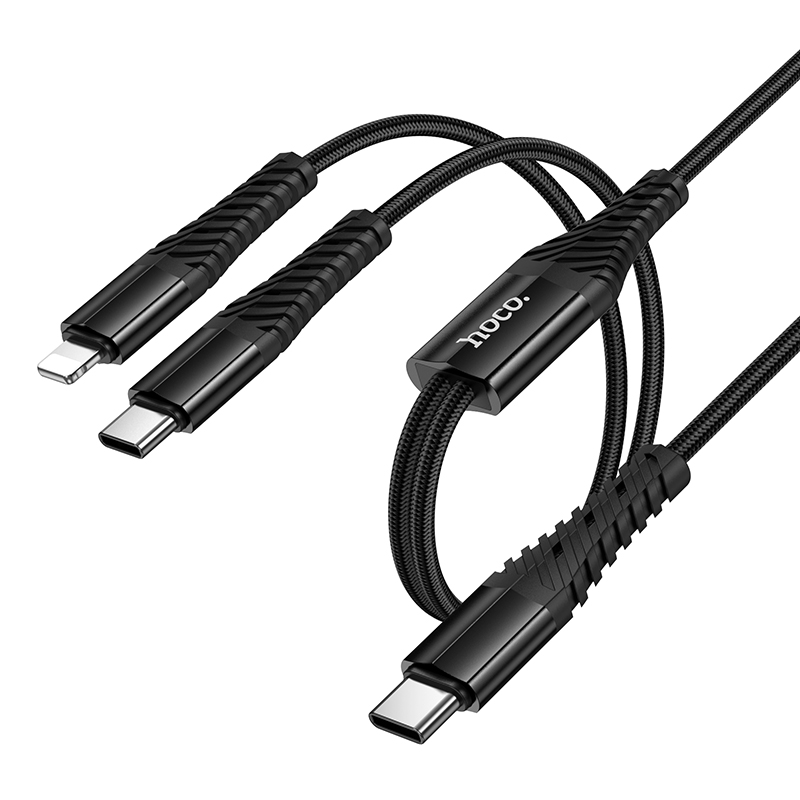 Hoco X123 Victory 2-in-1 charging cable(C to iP+C)