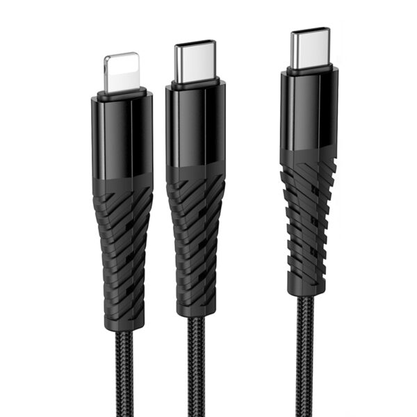 Hoco X123 Victory 2-in-1 charging cable(C to iP+C) — изображение 4