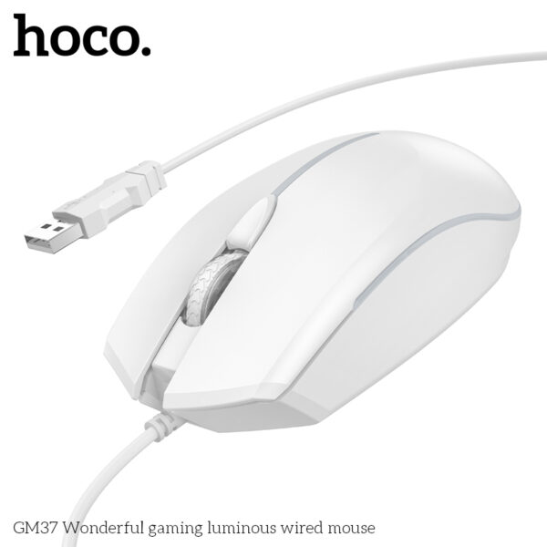 Hoco GM37 Wonderful gaming luminous wired mouse