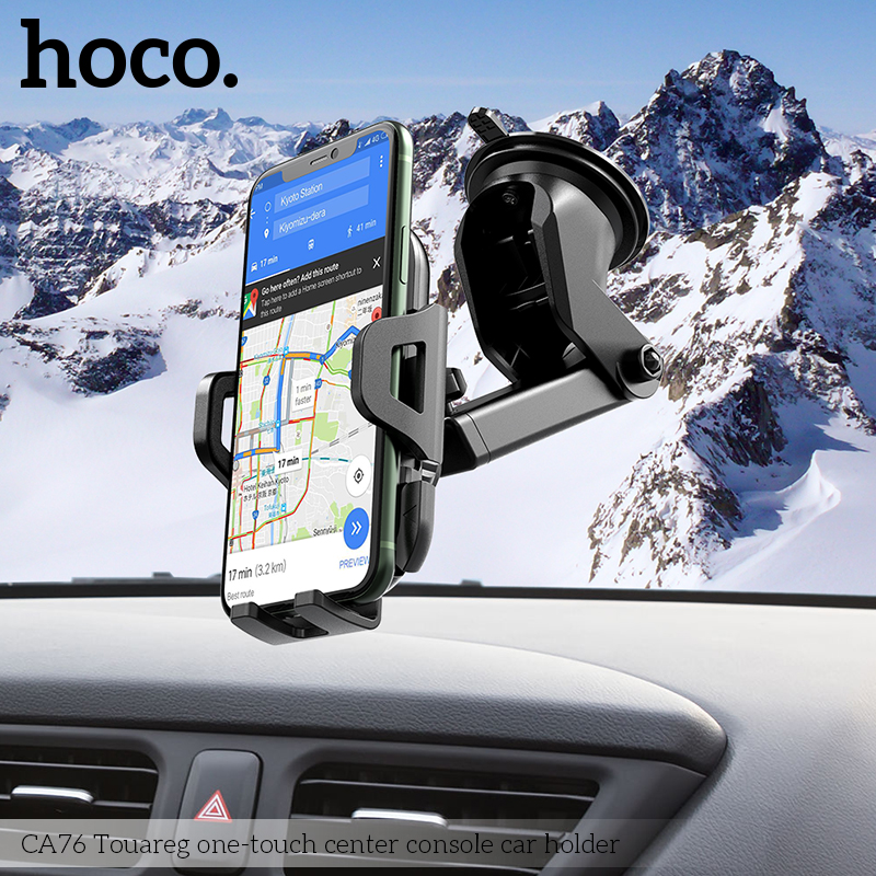Hoco CA76 Touareg one-touch center console car holder - Image 3