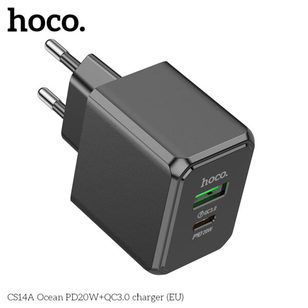 Hoco CS14A Ocean PD20W+QC3.0 charger(EU)