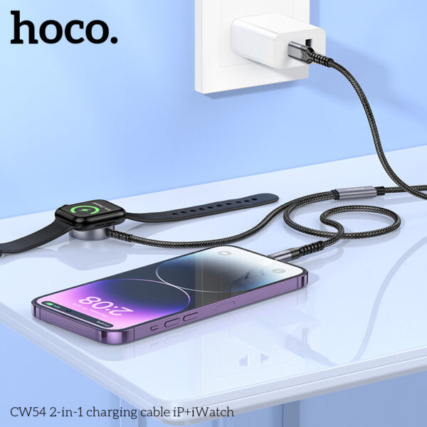 Hoco CW54 2-in-1 charging cable iP+iWatch - Image 3