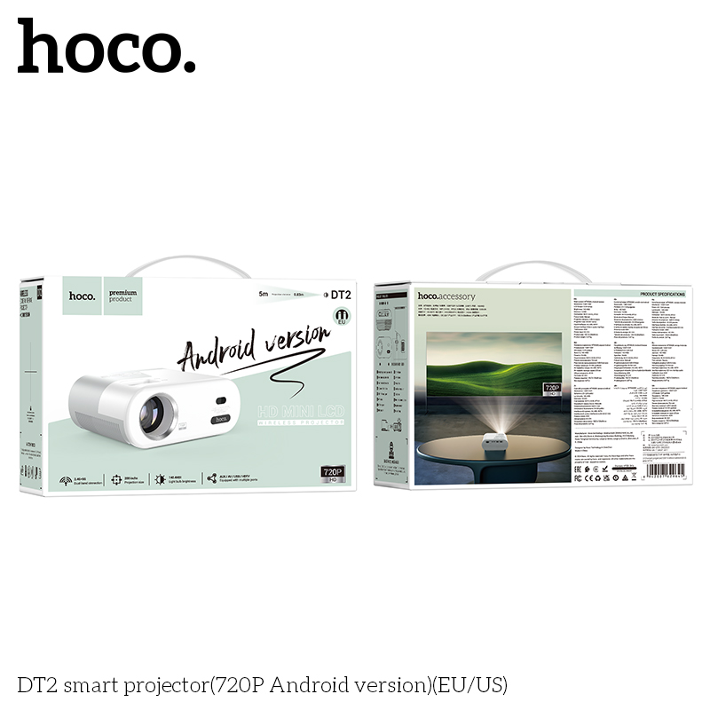 Hoco DT2 smart projector(720P Android version)(EU) - Image 2