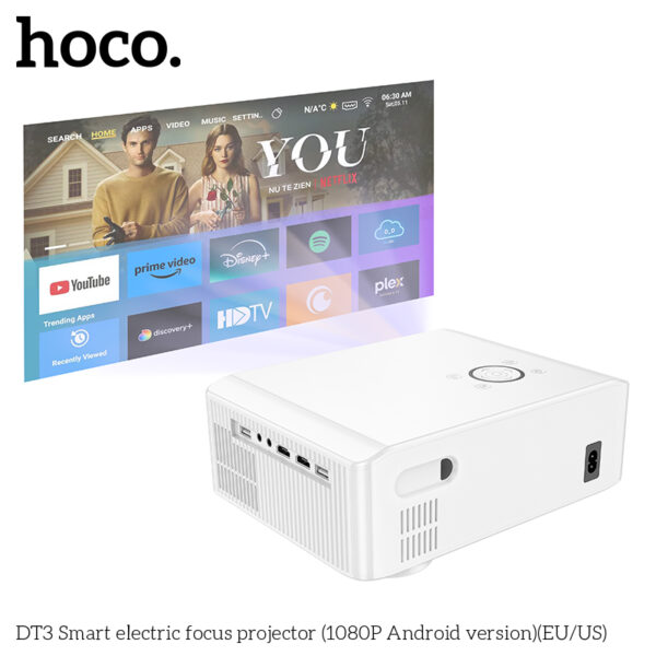 Hoco DT3 Smart electric focus projector(1080P Android version)(EU) - Image 3