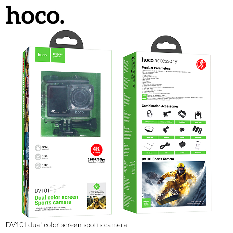 Hoco DV101 dual color screen sports camera - Image 2
