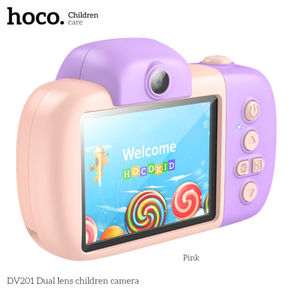 Hoco DV201 Dual lens children camera Pink