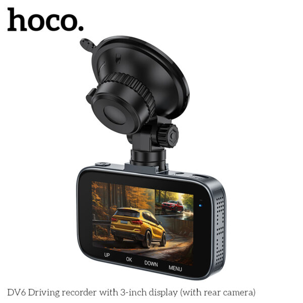 Hoco DV6 Driving recorder with 3-inch display(with rear camera) - Image 4