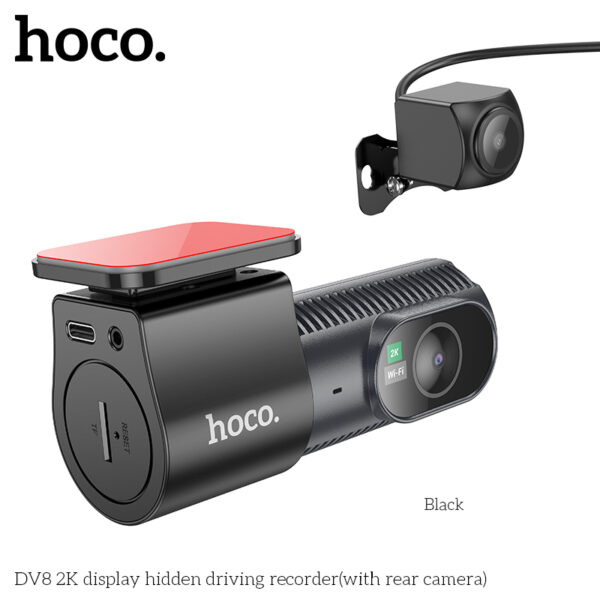 Hoco DV8 2K display hidden driving recorder(with rear camera)