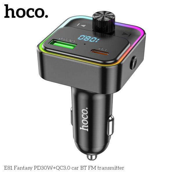 Hoco E81 Fantasy PD30W+QC3.0 car BT FM transmitter