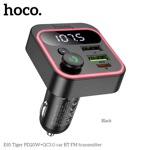 Hoco E85 Tiger PD20W+QC3.0 car BT FM transmitter