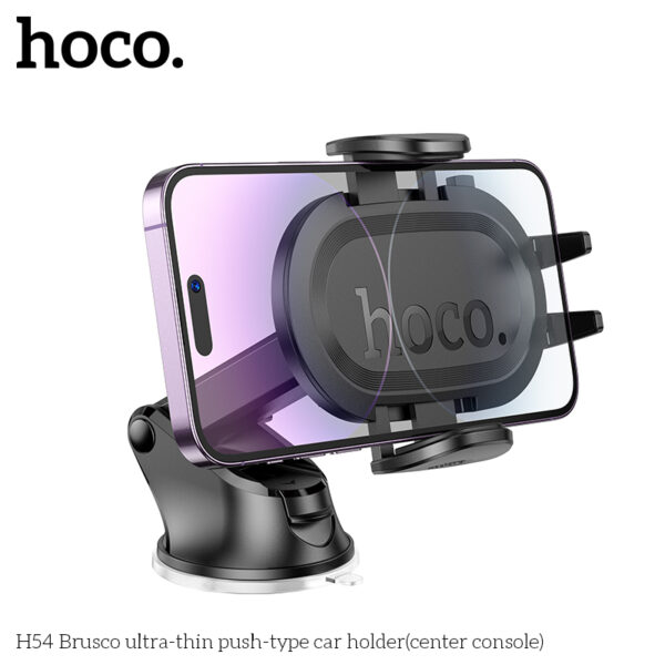 Hoco H54 Brusco ultra-thin push-type car holder(center console) - Image 3