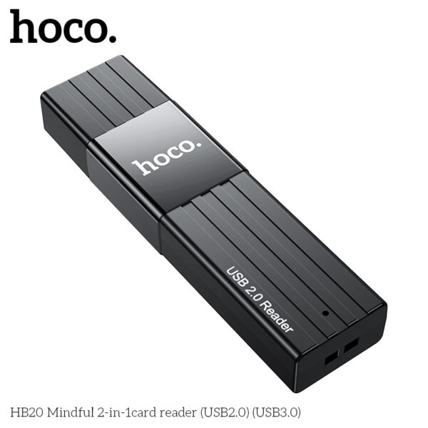 Hoco HB20 Mindful 2-in-1card reader(USB2.0) - Image 3