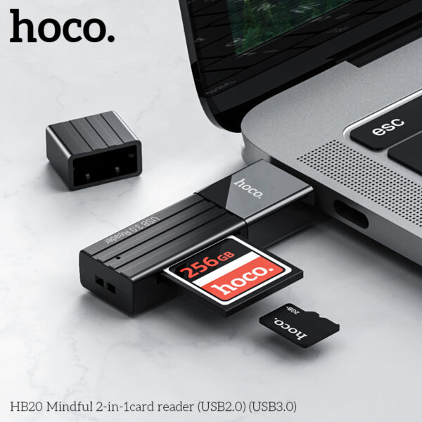 Hoco HB20 Mindful 2-in-1card reader(USB3.0) - Image 3