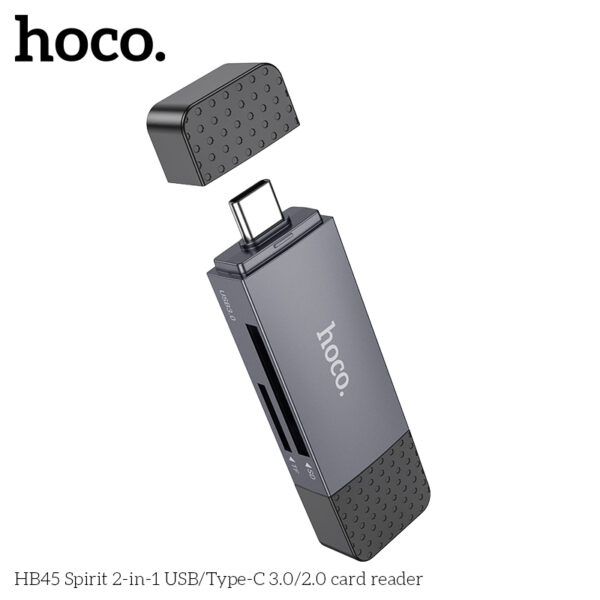 Hoco HB45 Spirit 2-in-1 USB/Type-C 2.0 card reader - Image 3