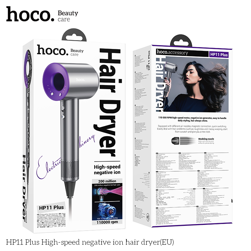 Hoco HP11 Plus High-speed negative ion hair dryer(EU) - Image 2