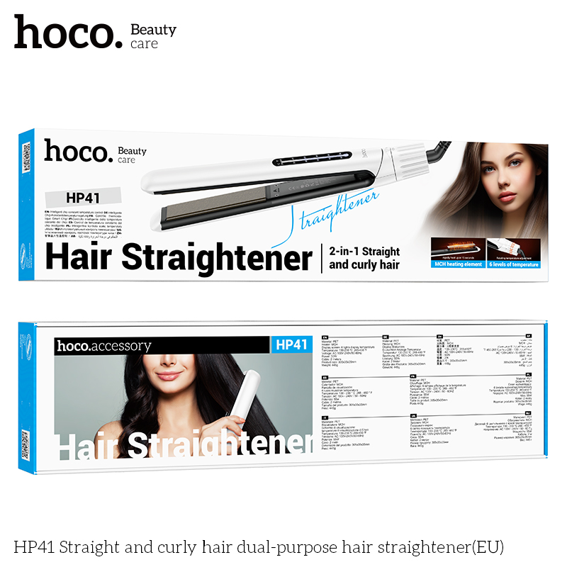 Hoco HP41 Straight and curly hair dual-purpose hair straightener(EU) - Image 2