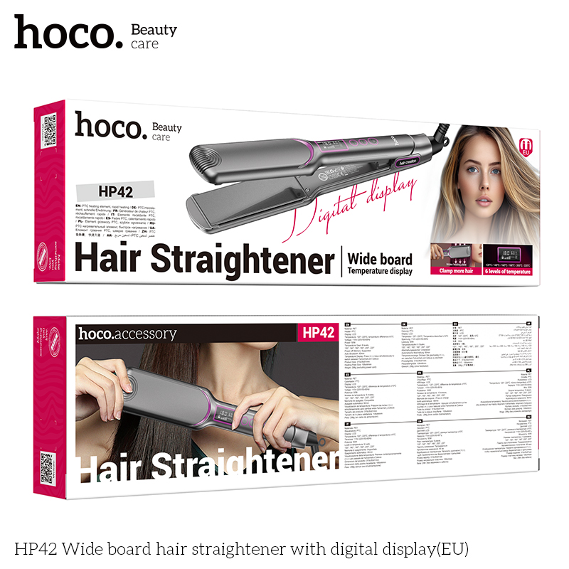 Hoco HP42 Wide board hair straightener with digital display(EU) - Image 2